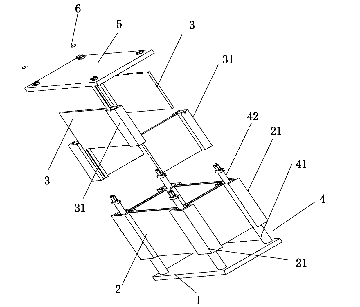 Large-sized adjustable container counterweight device