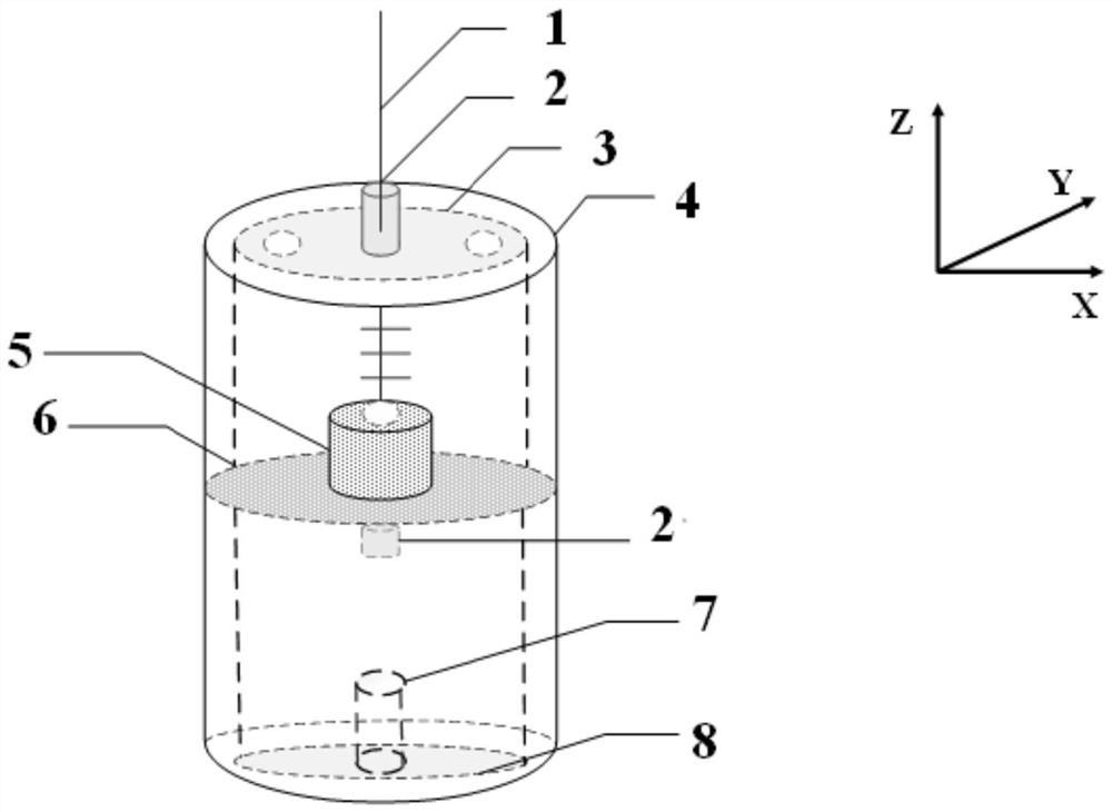 Grid mesh type fiber bragg grating acceleration geophone