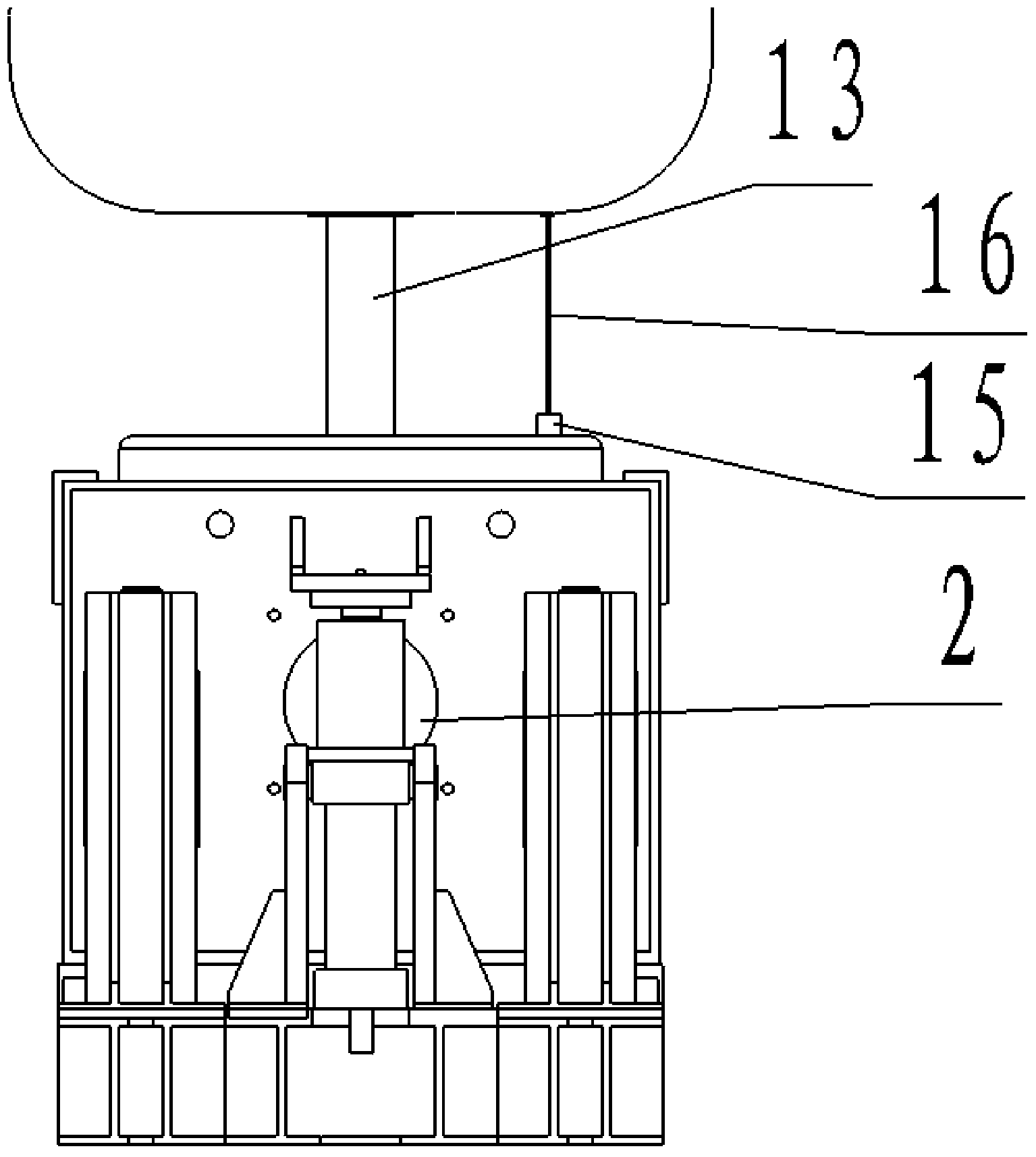 Aircraft rear body dynamic load follow-up loading testing device