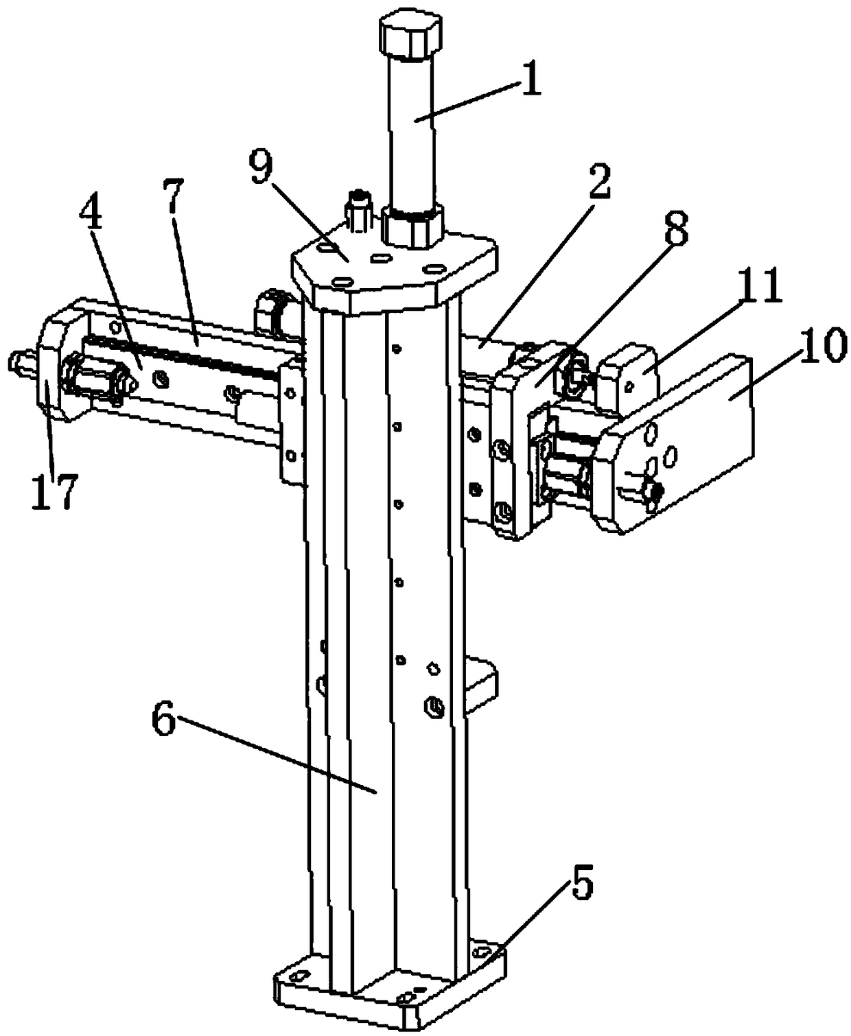 Dual-axis automatic grabbing manipulator device