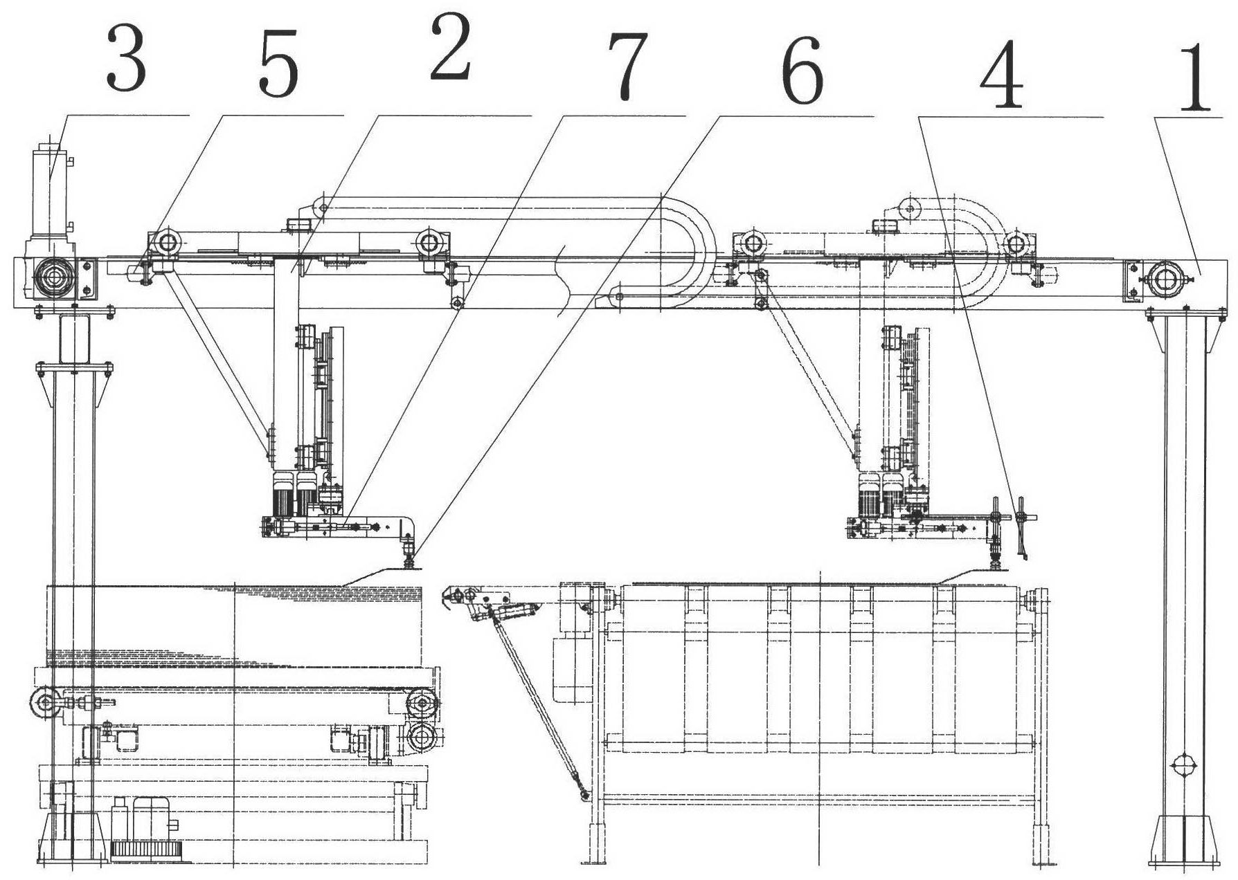 Full-automatic paper spreading machine