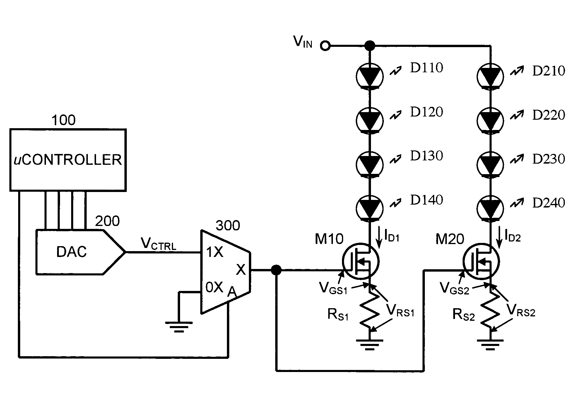 Modulated control circuit and method for current-limited dimming and color mixing of display and illumination systems