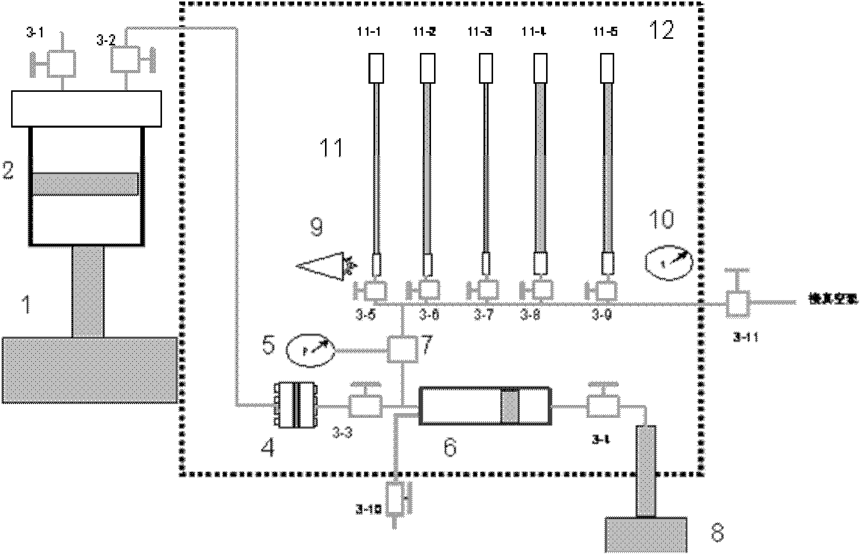 Method and apparatus for testing viscous oil viscosity on well boring coring site