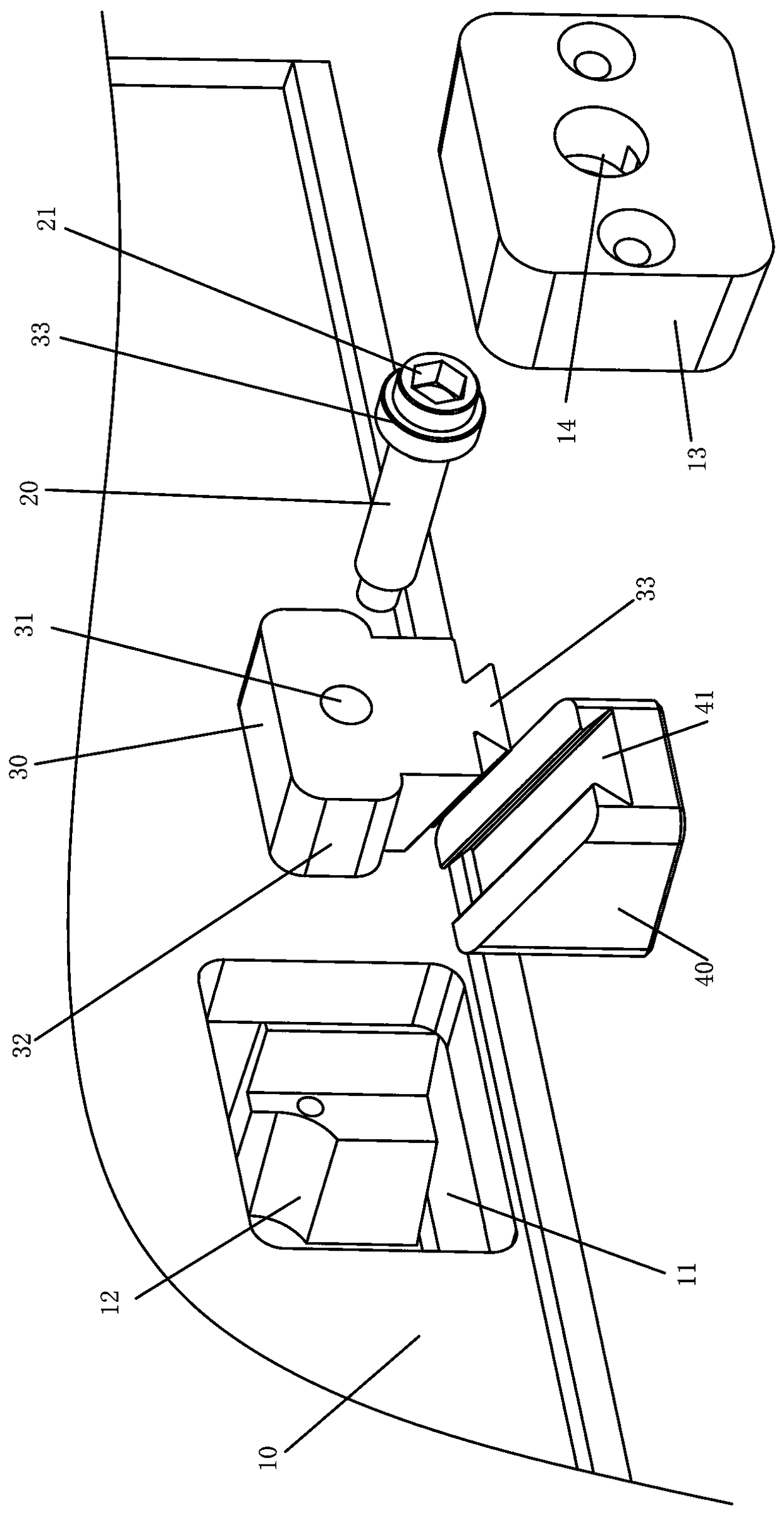 LED display screen bottom horizontal adjusting mechanism