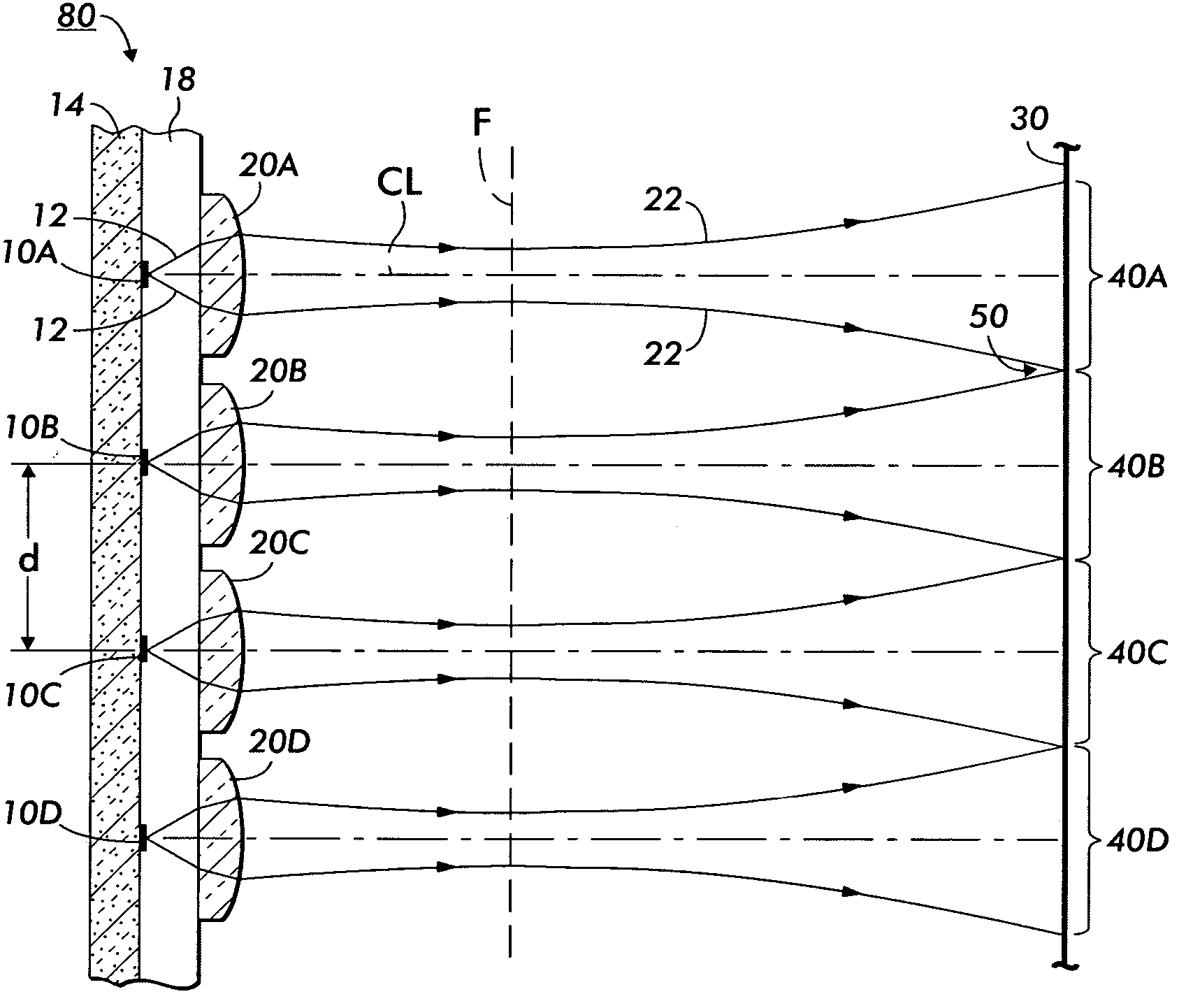 Xerographic printing system with VCSEL-micro-optic laser printbar