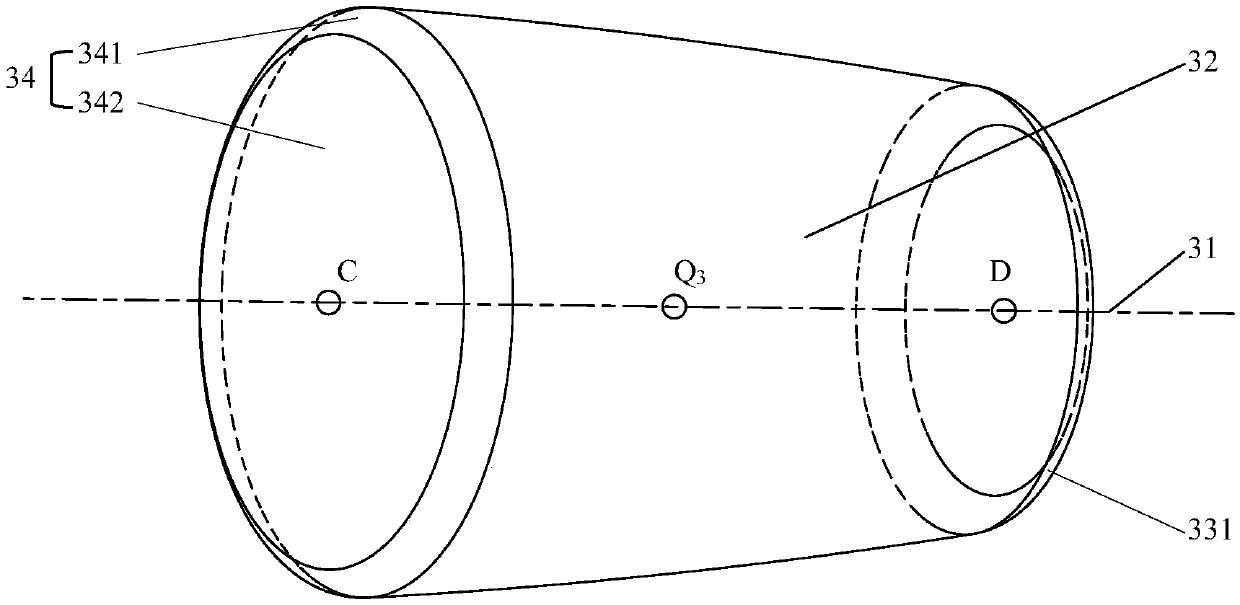 Magnetic grinding disc, device and method for crowned tapered roller rolling surface finish machining