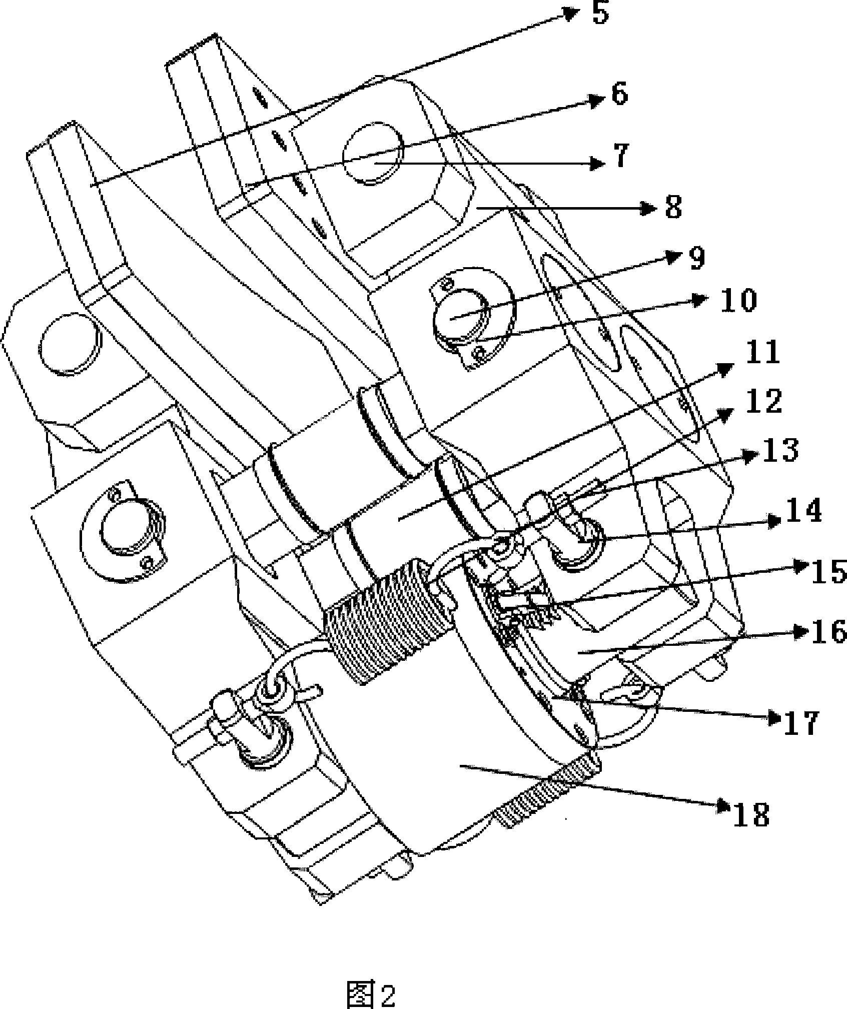 Disc type brake automatic compensation gap braking clamp