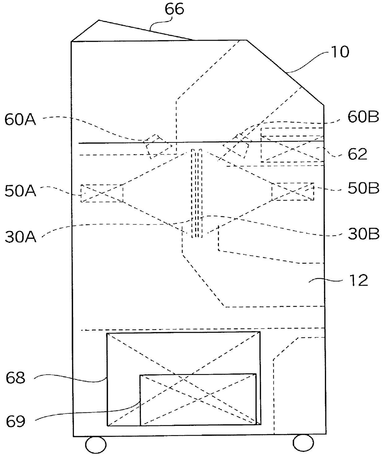 Device for image shooting both sides of documents