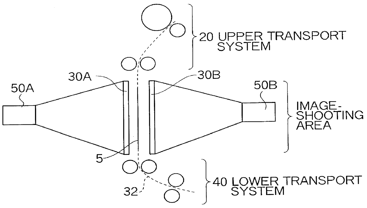 Device for image shooting both sides of documents