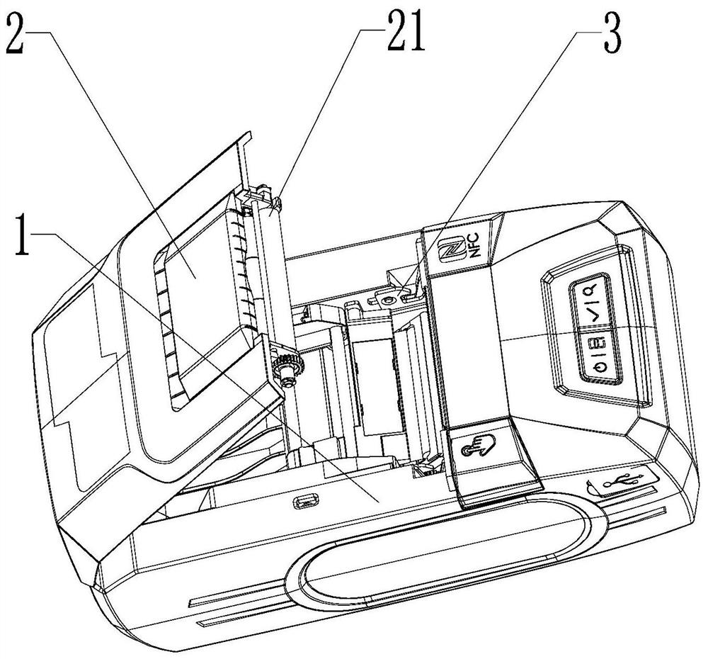 Portable printer with uncovering structure