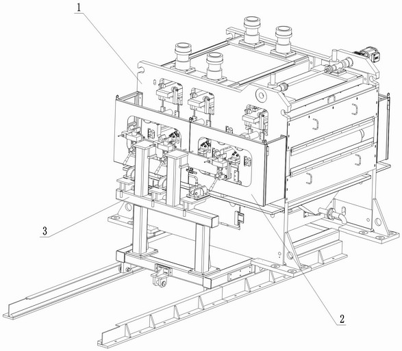 Double-quick-opening wet-type withdrawal and straightening machine