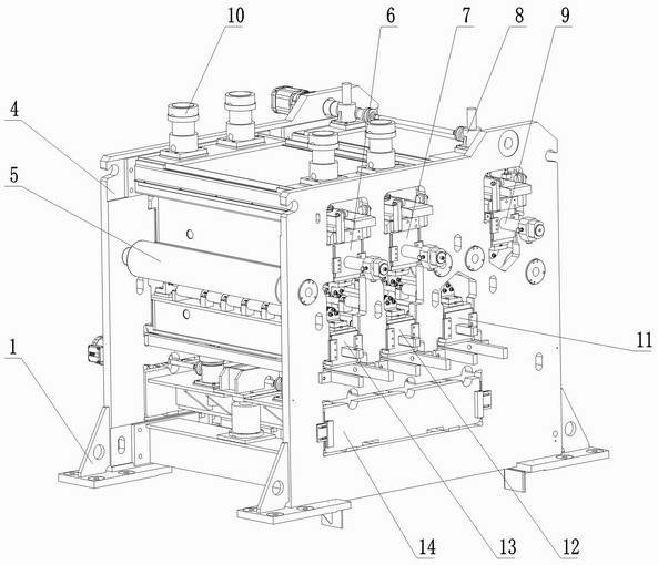 Double-quick-opening wet-type withdrawal and straightening machine