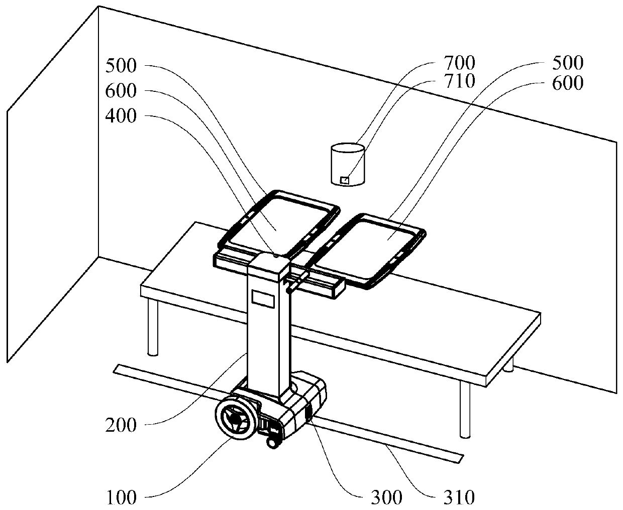 X-ray protection device control method and X-ray protection device