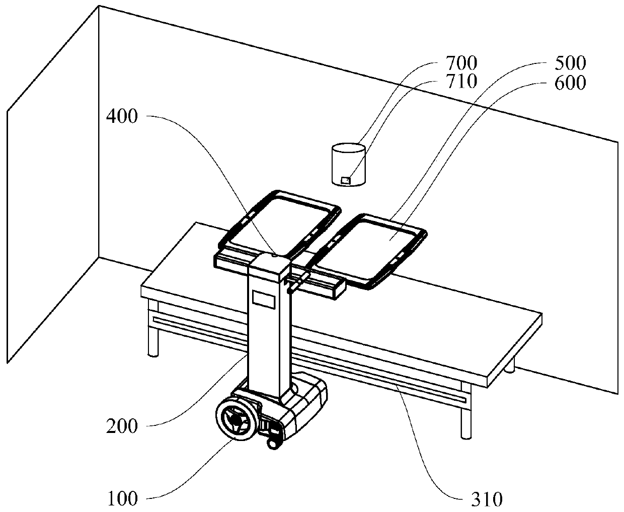 X-ray protection device control method and X-ray protection device