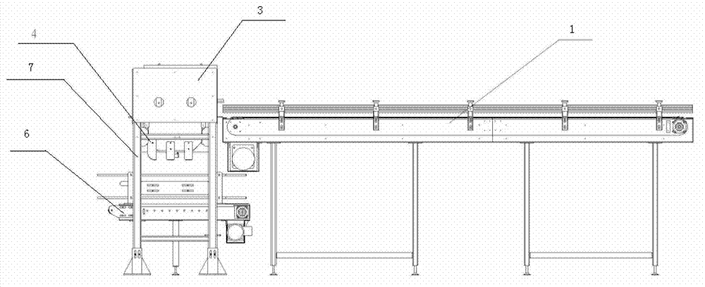 Falling type packaging machine system