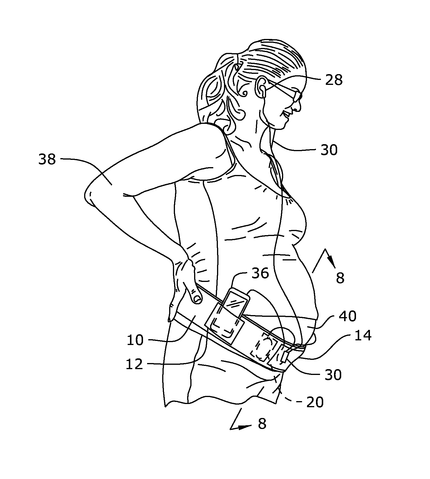 Adjustable pregnancy and postpartum support wrap with audio output