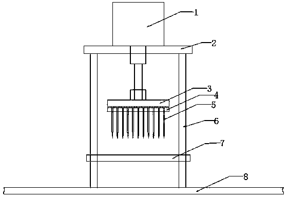 Device for pricking bubbles in semi-finished rubber sheet of rubber product