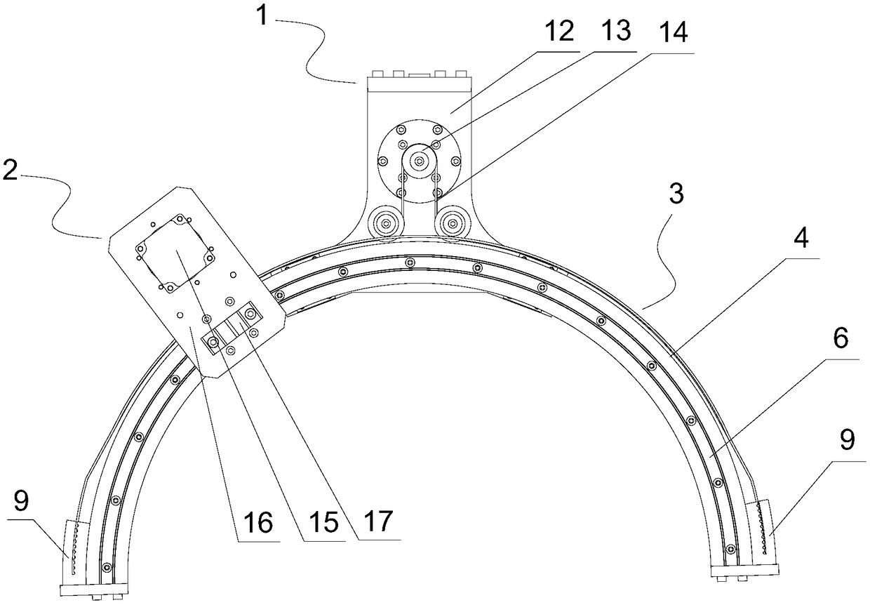 Remote high-precision vacuum sealing detection probe moving device and use method thereof