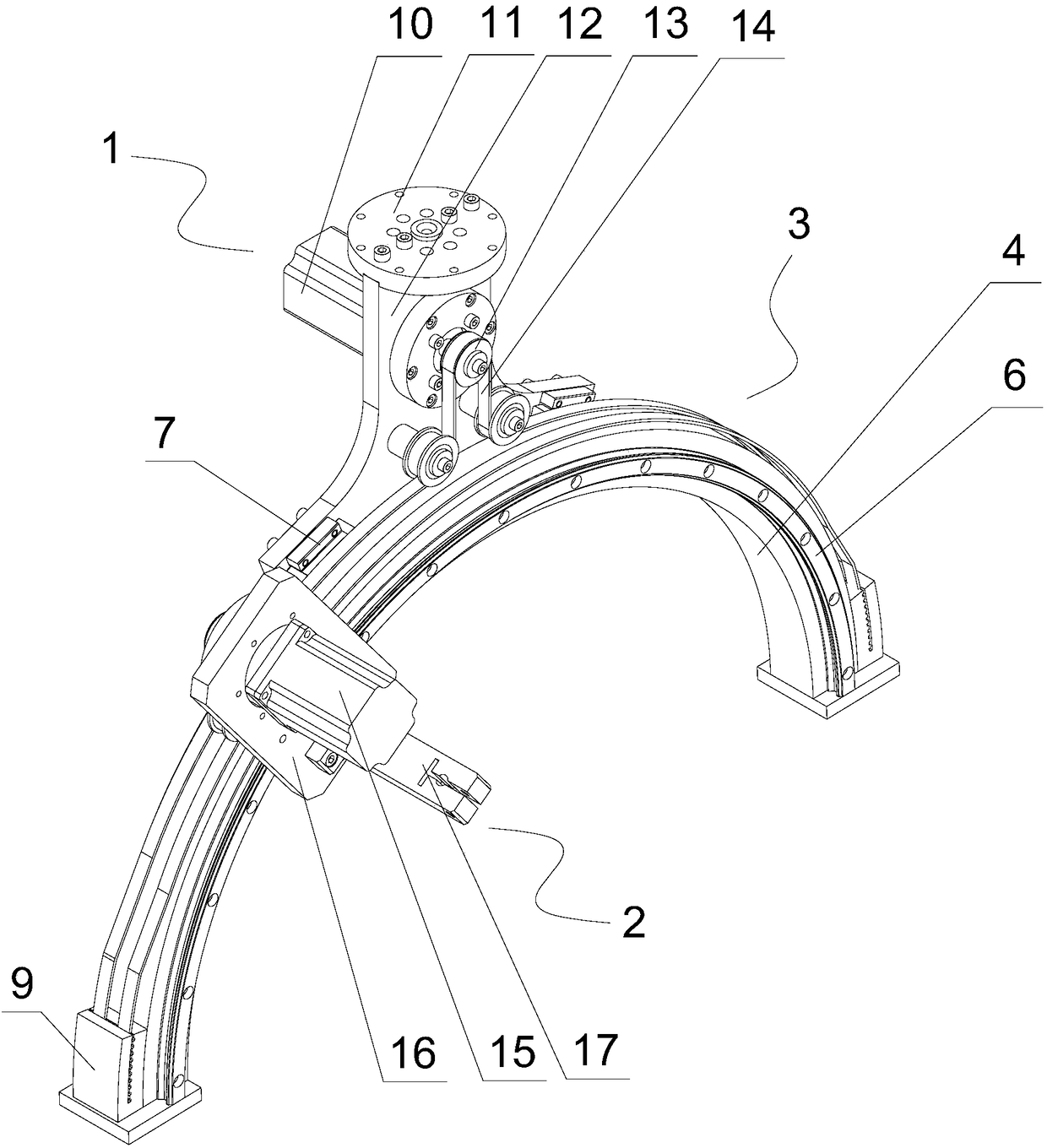 Remote high-precision vacuum sealing detection probe moving device and use method thereof