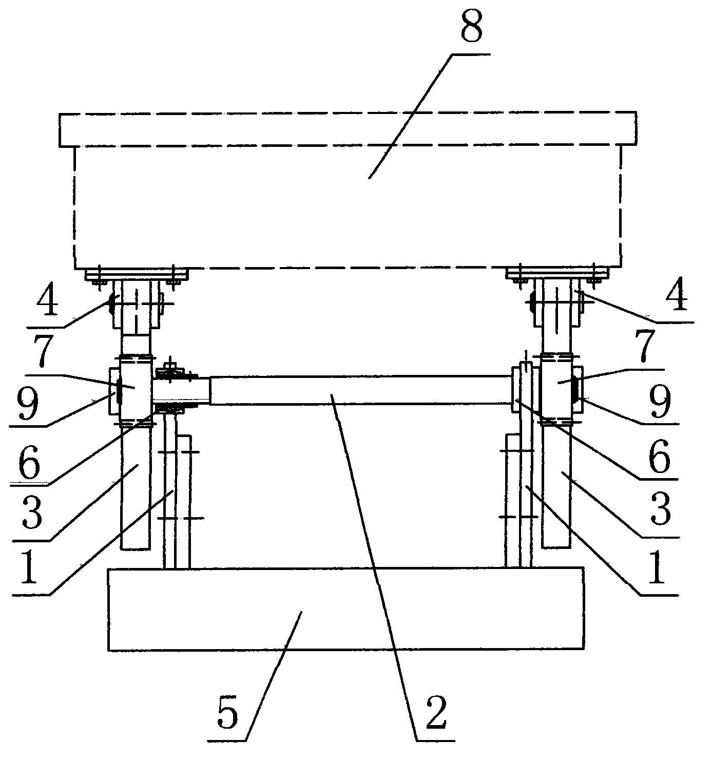 Lifting and balancing device for hot press