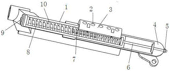 A mountain bike front fork shock absorber power generation device based on the principle of electromagnetic induction