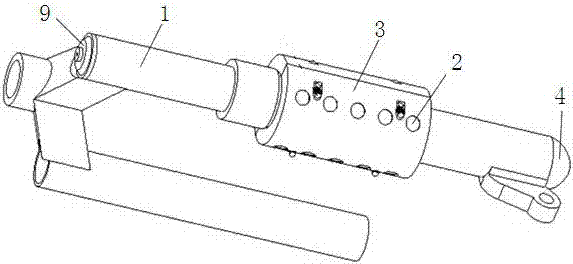 A mountain bike front fork shock absorber power generation device based on the principle of electromagnetic induction