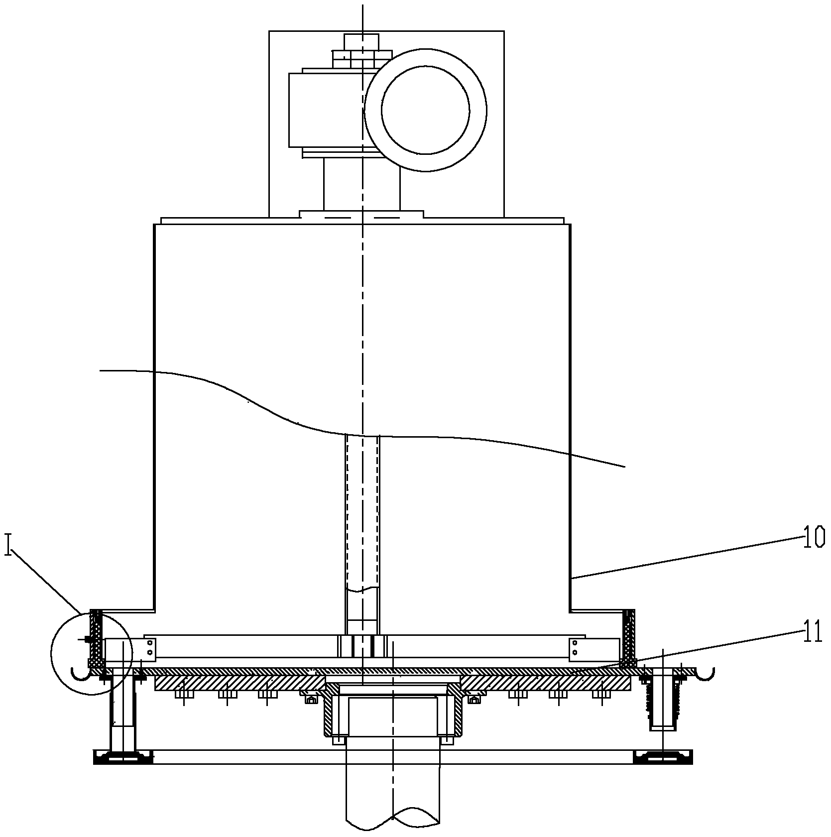 Rotary type oily particle filling material box sealing mechanism