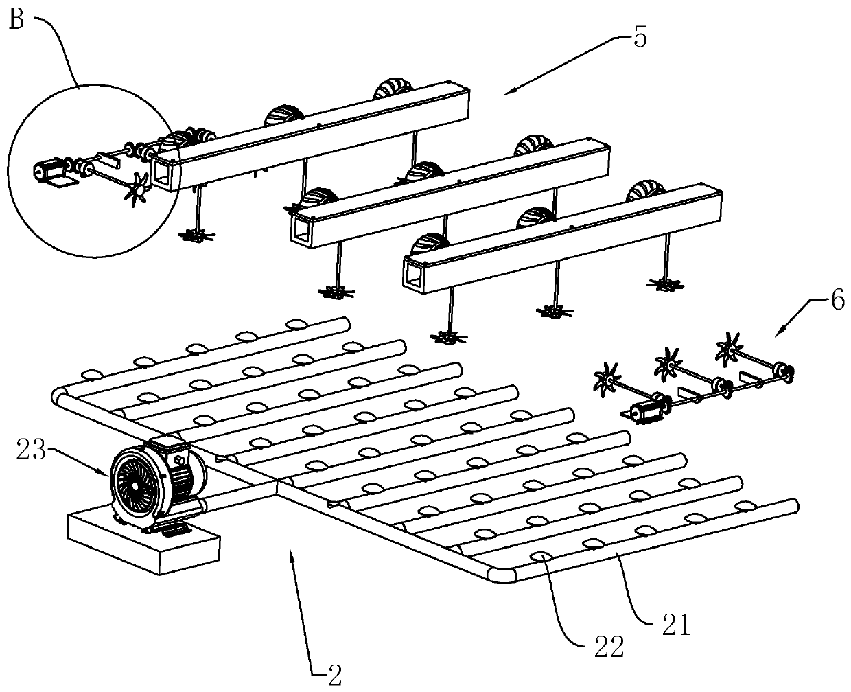 On-site self-adaptive MBBR treatment device and sewage treatment method applying same