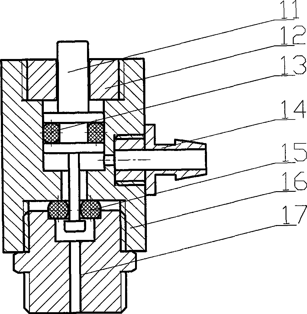 Pneumatic pressure low-pressure alarming device