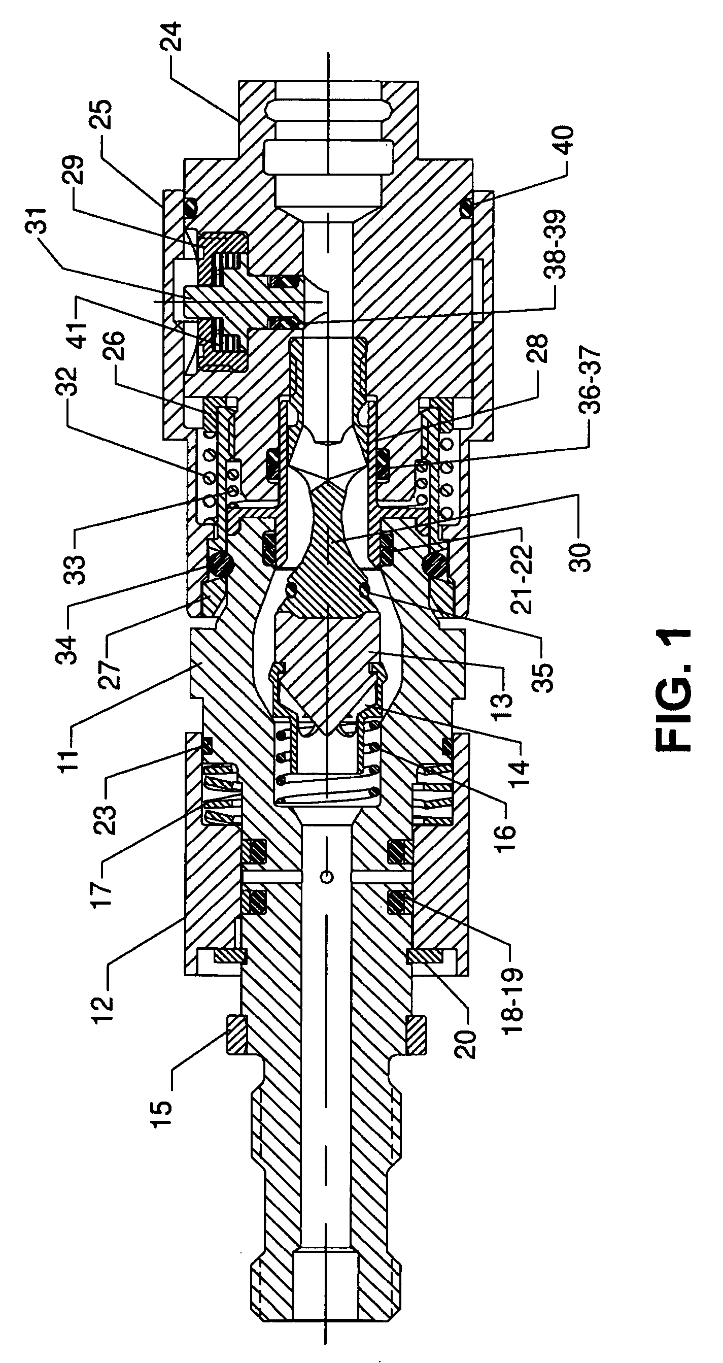 Quick-disconnect with pressure relief and a locking mechanism