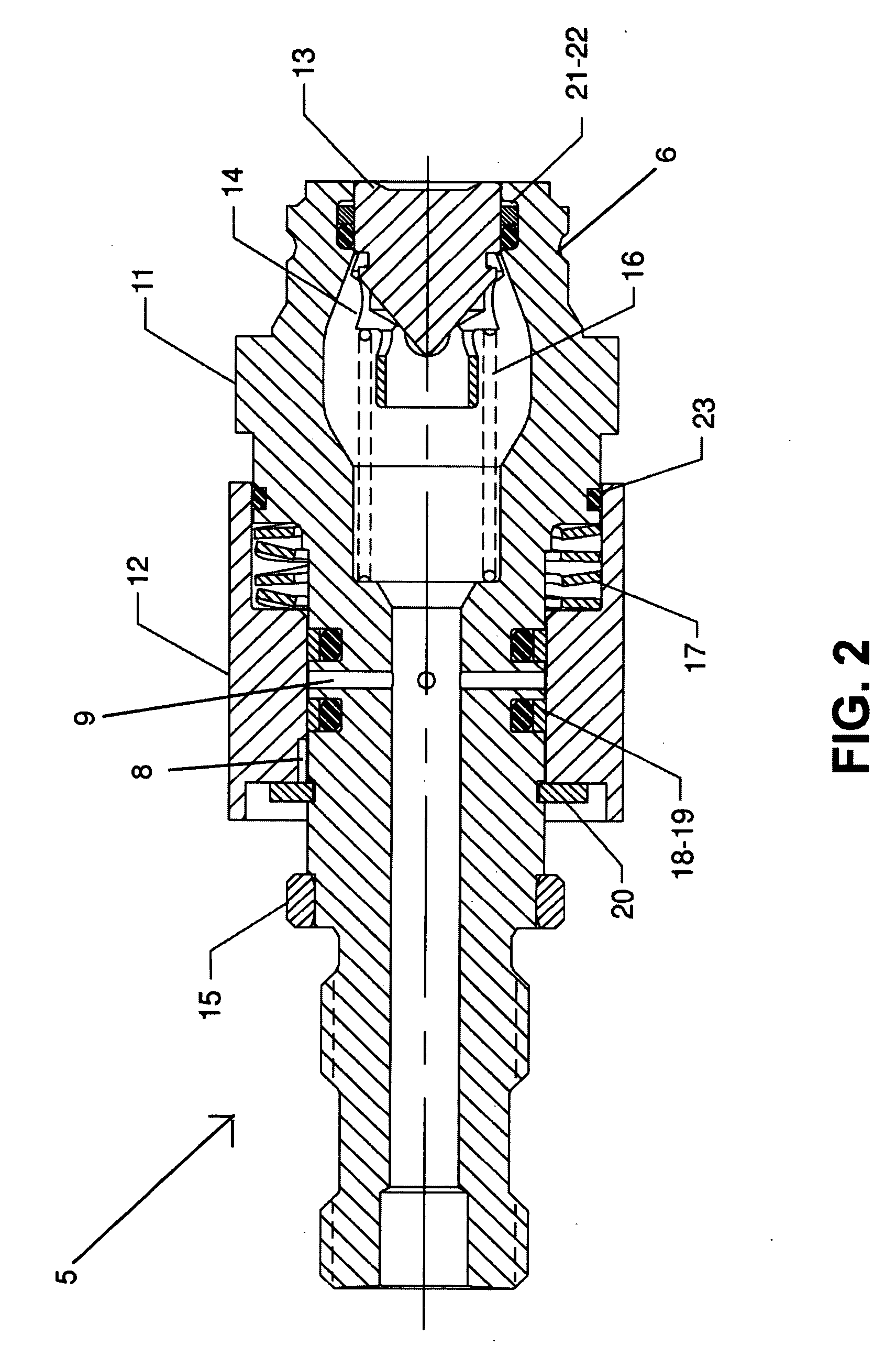 Quick-disconnect with pressure relief and a locking mechanism