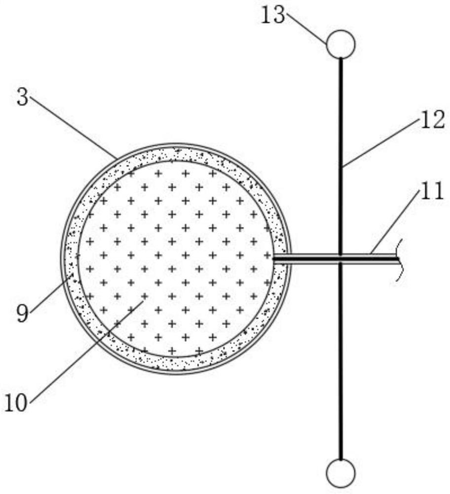 Magnetic type self-repairing cable protection pipe