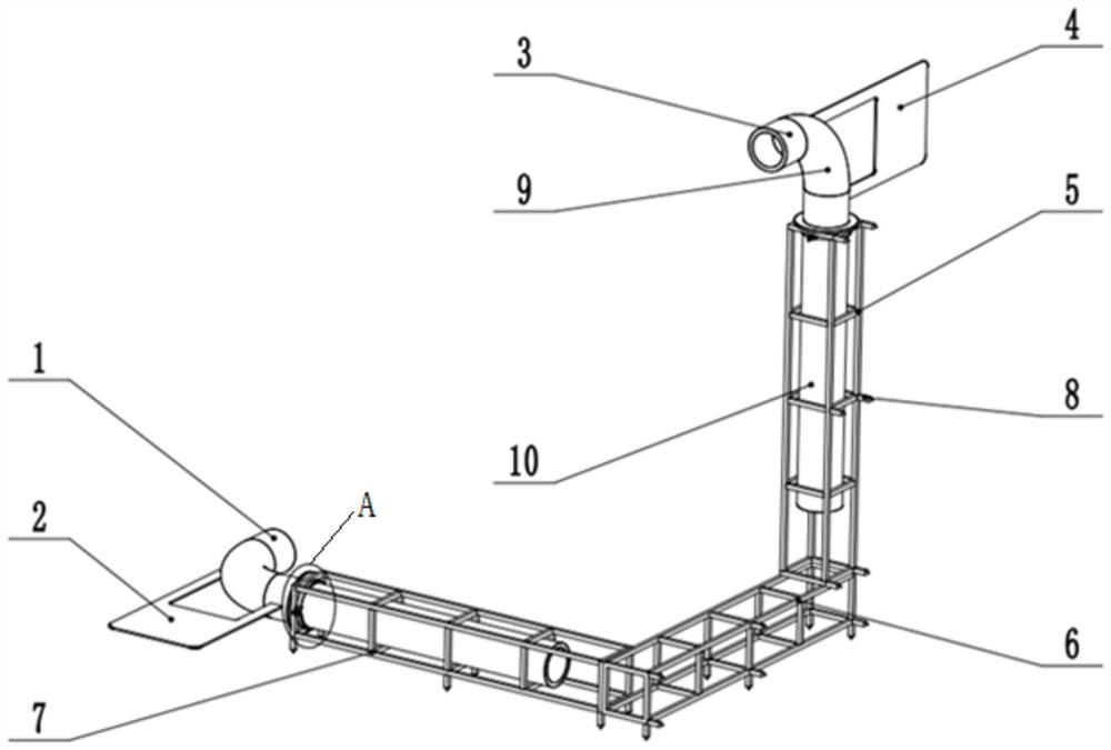 Oxygenation device of tidal current pump in tumbler breeding area