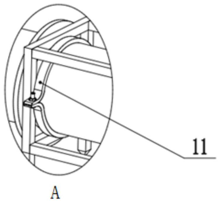 Oxygenation device of tidal current pump in tumbler breeding area