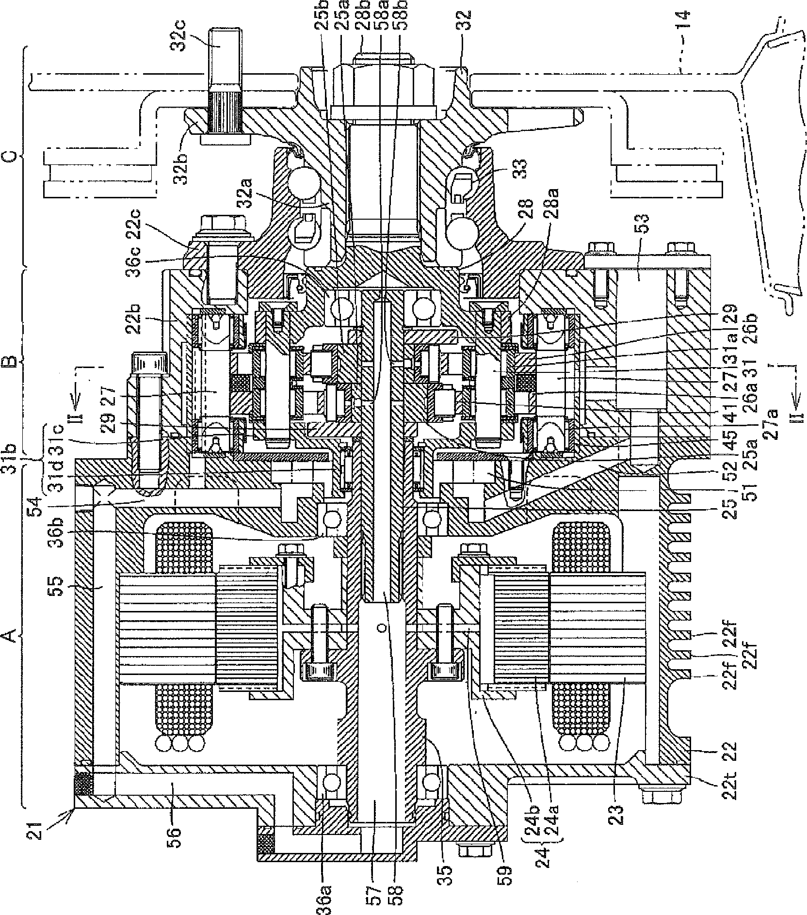 In-wheel motor drive device