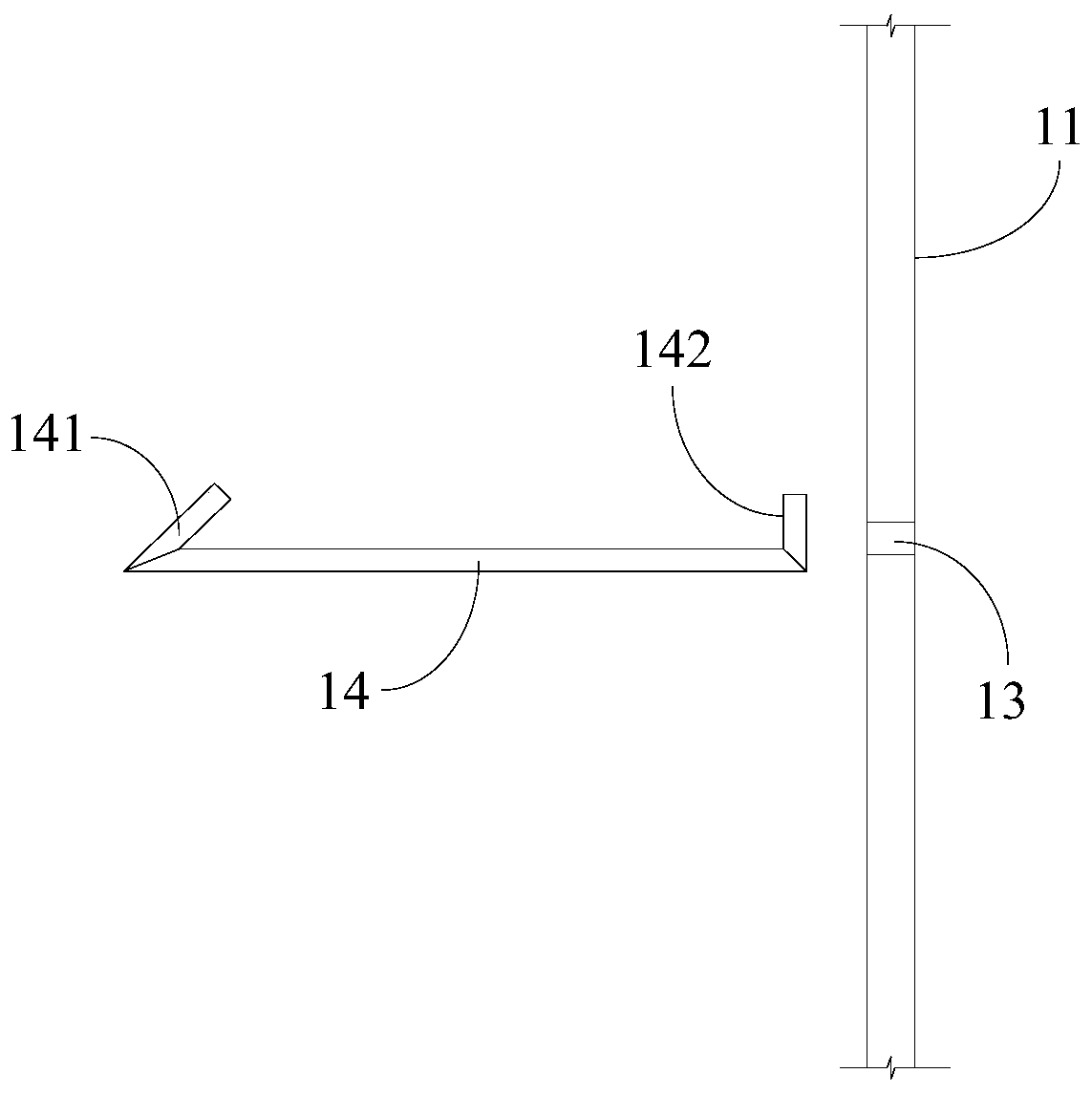 A divergent arrangement system and construction method of steel bars in inclined section slab walls