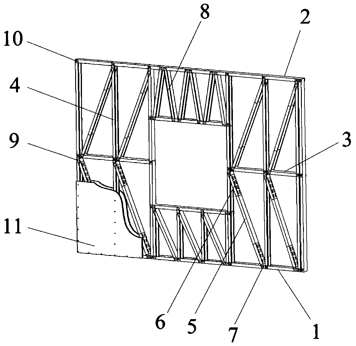 Multi-dimensional energy dissipation and seismic mitigation type cold-formed thin-walled steel structure residential system