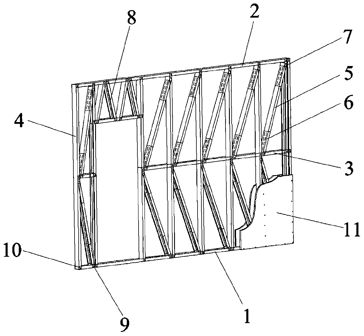 Multi-dimensional energy dissipation and seismic mitigation type cold-formed thin-walled steel structure residential system