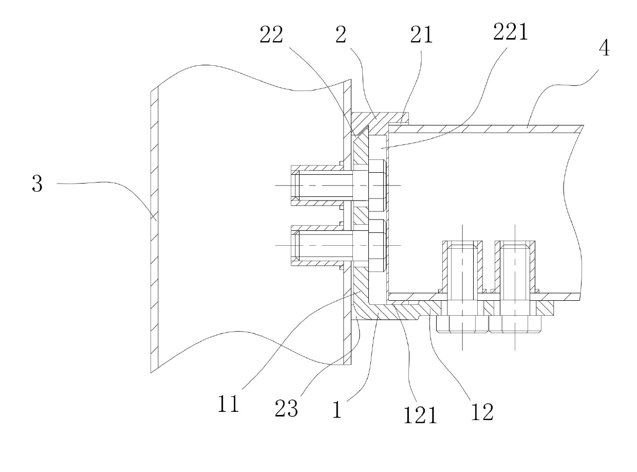 Connecting piece used for assembling guardrail cross beams and guardrail upright posts