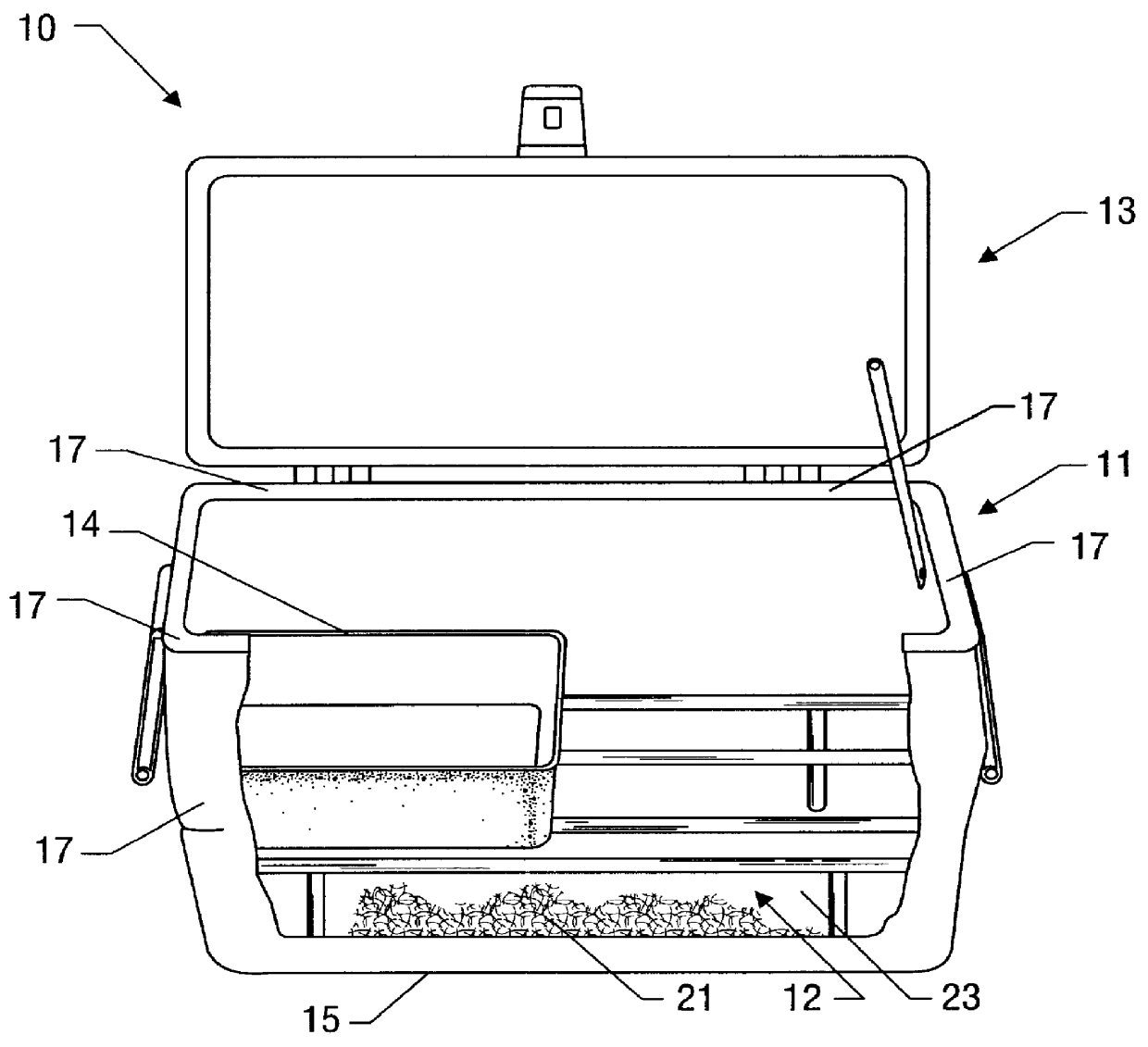 Shelf system for cold storage cooler