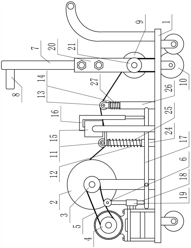 A laying device that can prevent cable damage