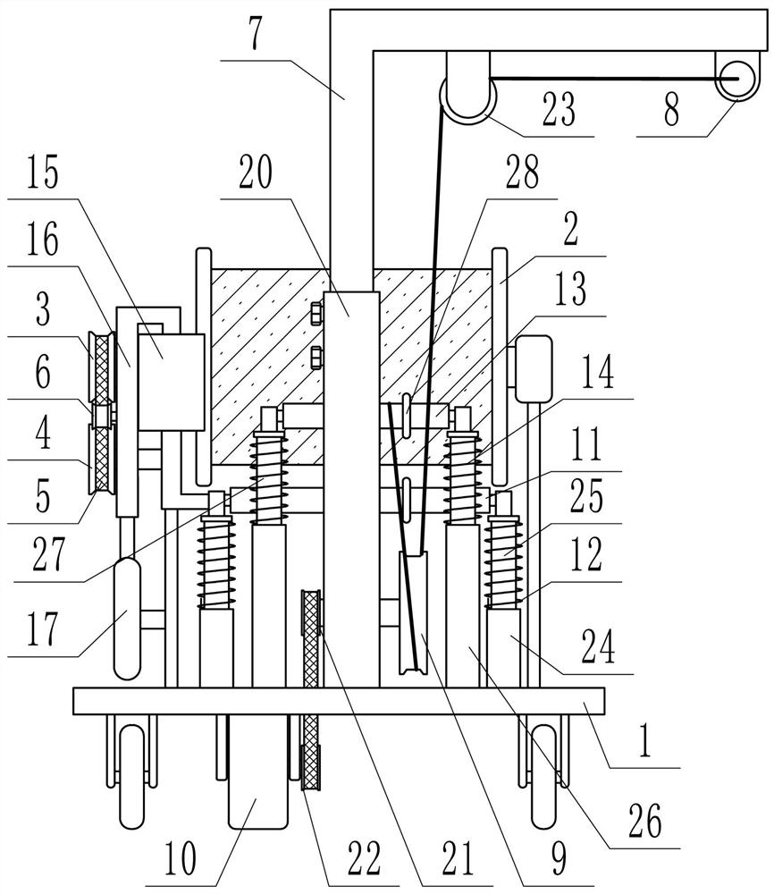 A laying device that can prevent cable damage