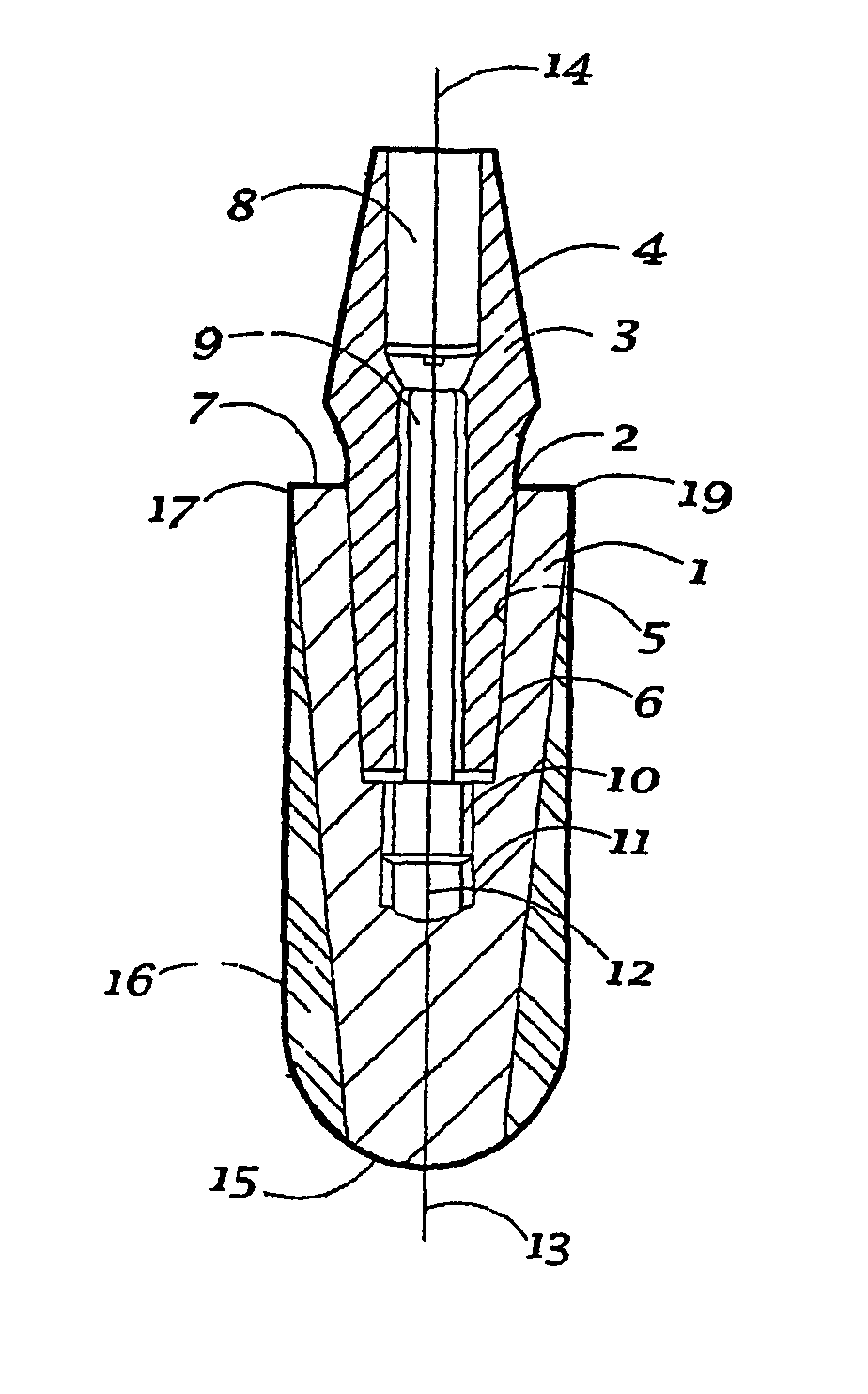 Multi part non metal implant