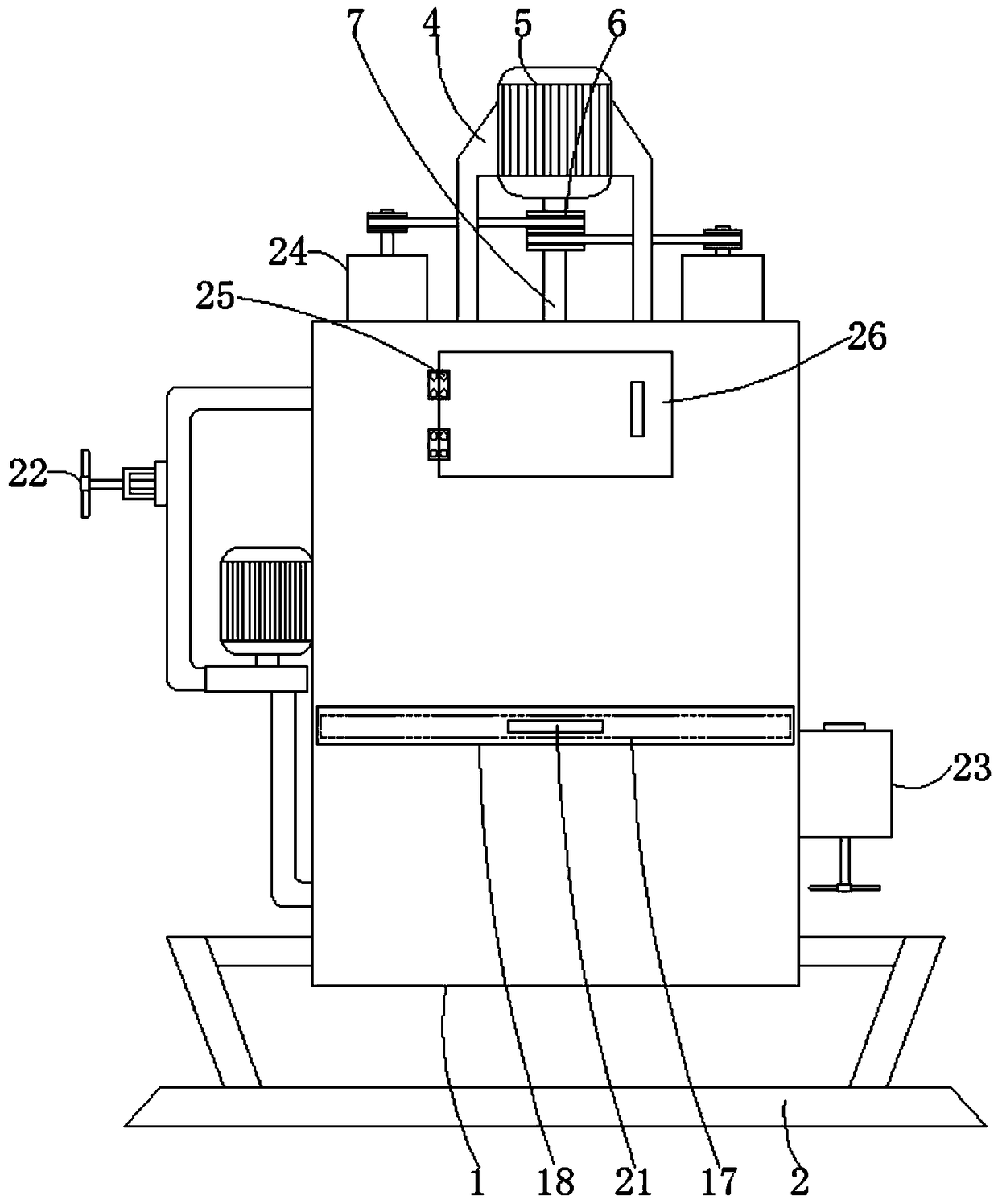 Cleaning device for tip or stalactite processing