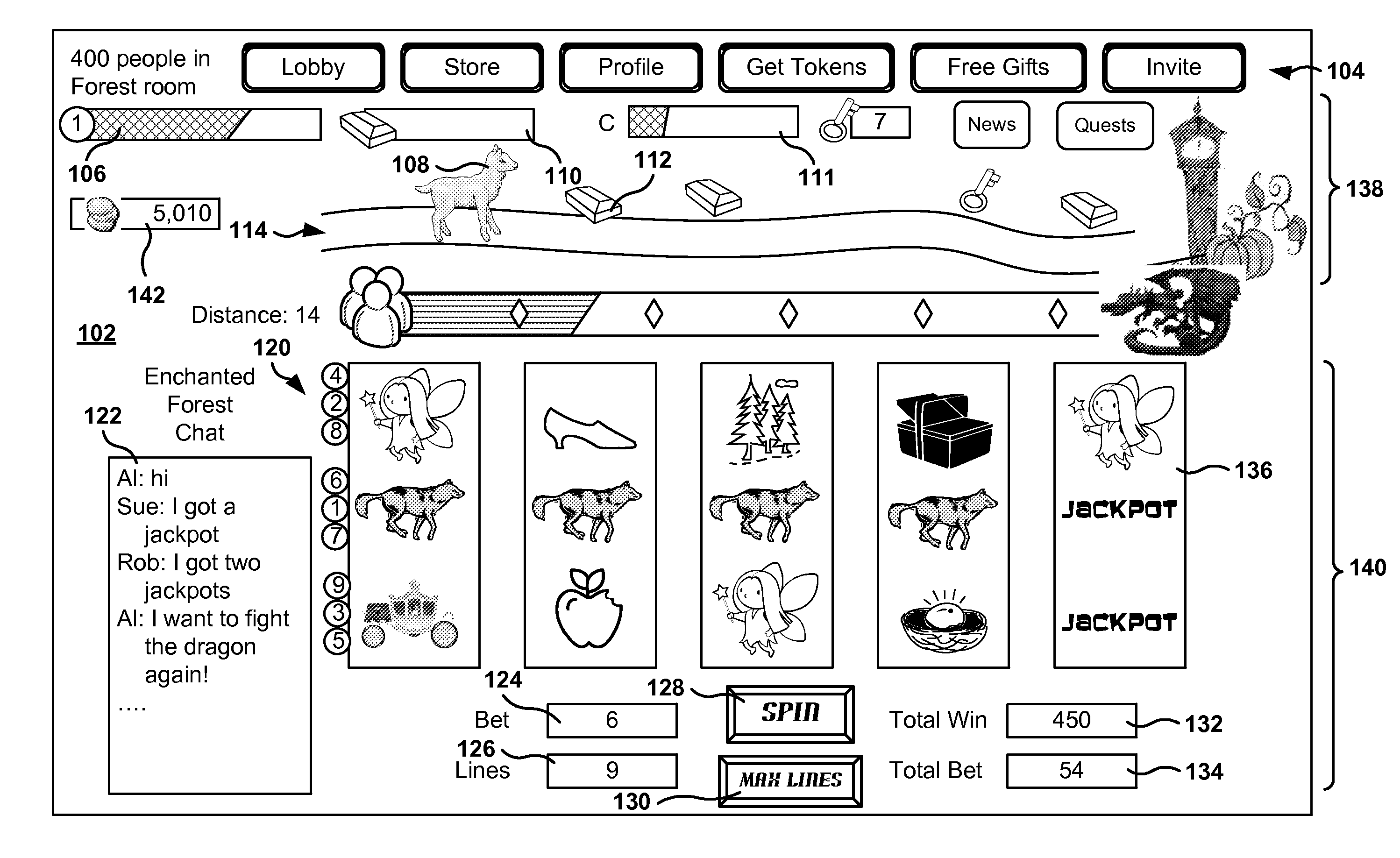 Social collaboration in casino game