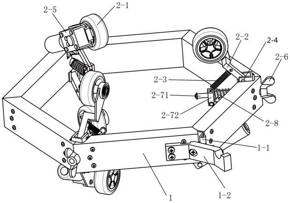 A transport vehicle that can climb columns