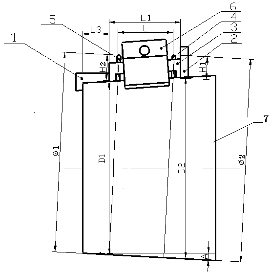 A detection tool for large-diameter external conical surface