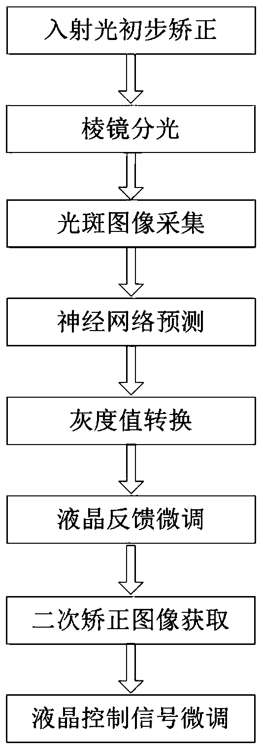 Liquid crystal aberration correcting method without wavefront detection