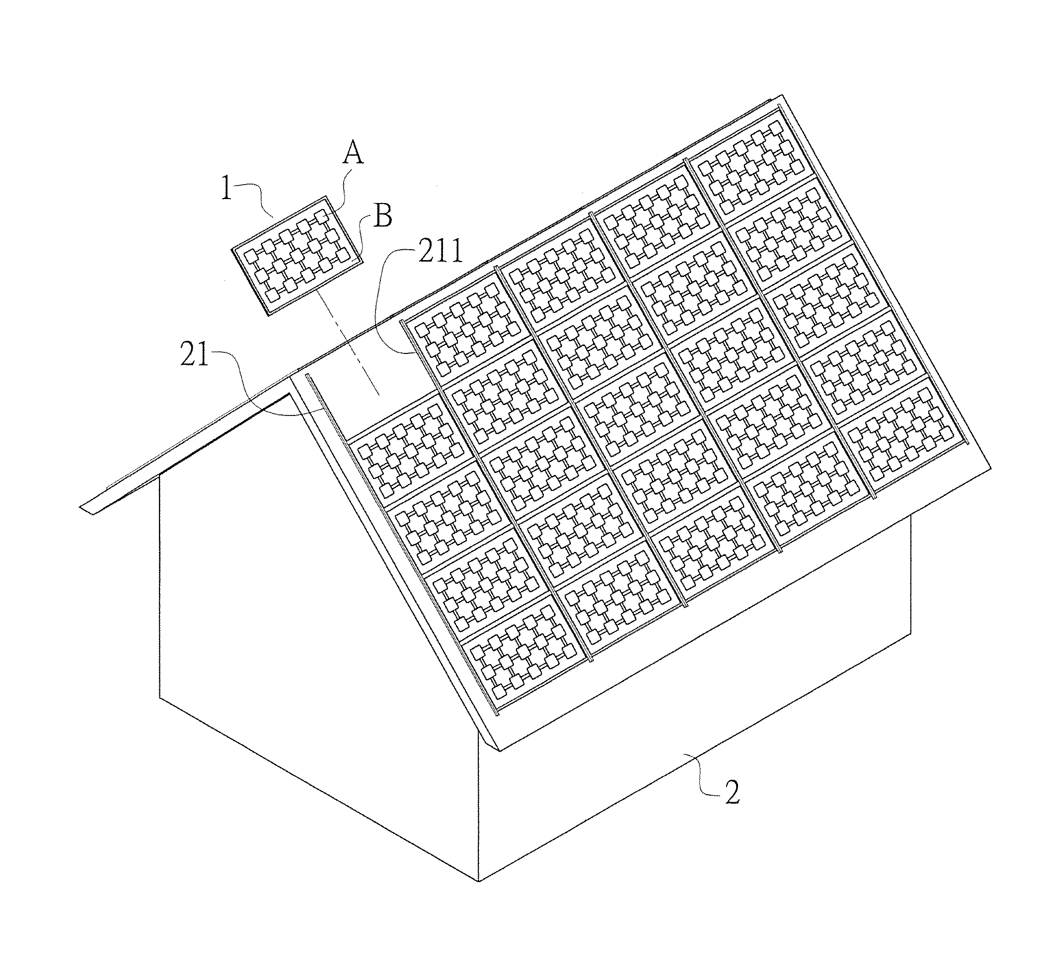 Solar module having uniform light