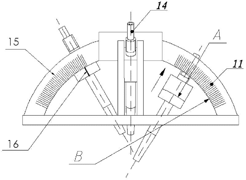 Angle-adjustable four-pipe powder feeding nozzle for laser direct forming